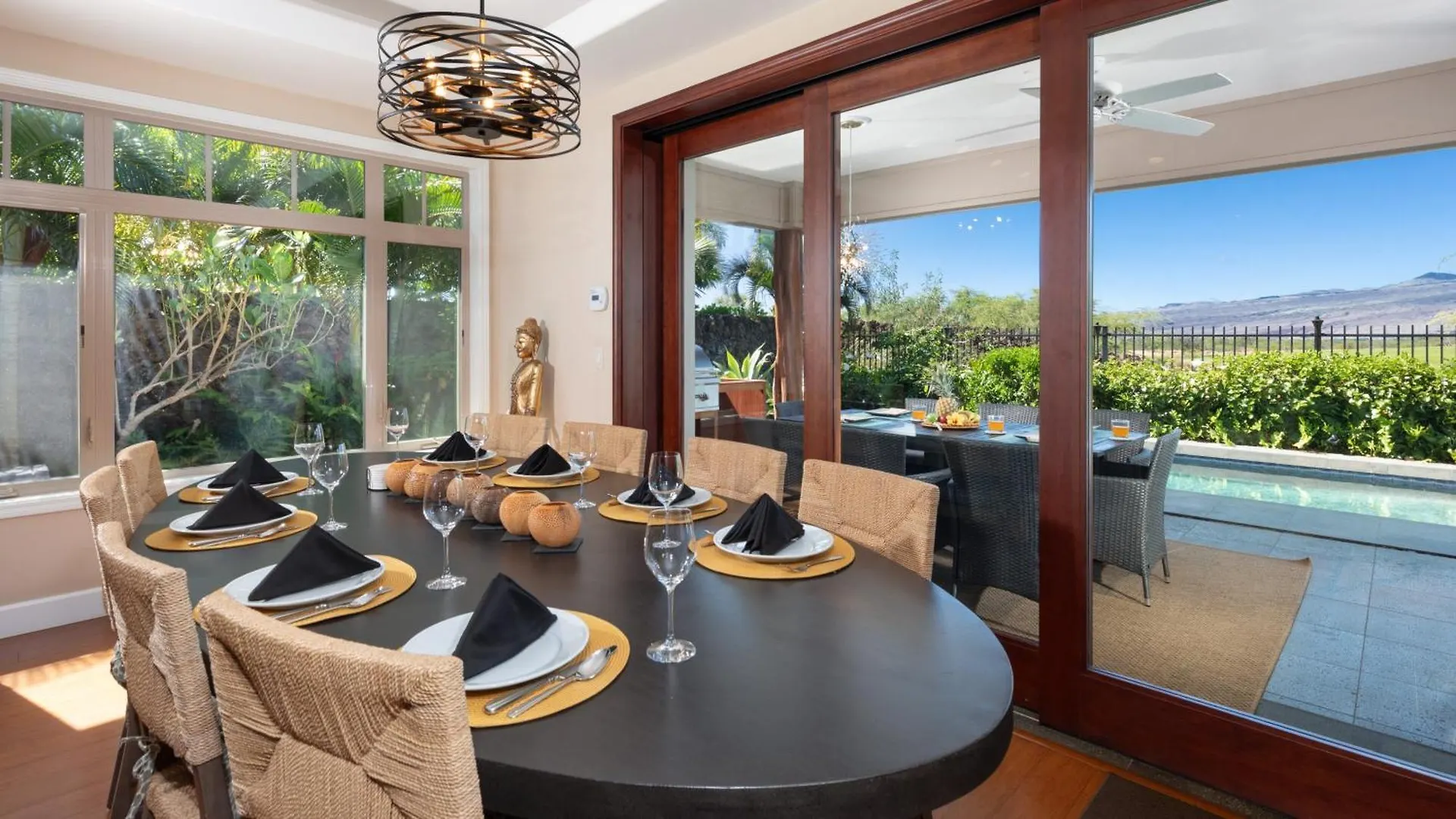 Vakantiehuis Pualani Villa Single Level 4Br Kamilo Home With Pool And Cottage Waikoloa