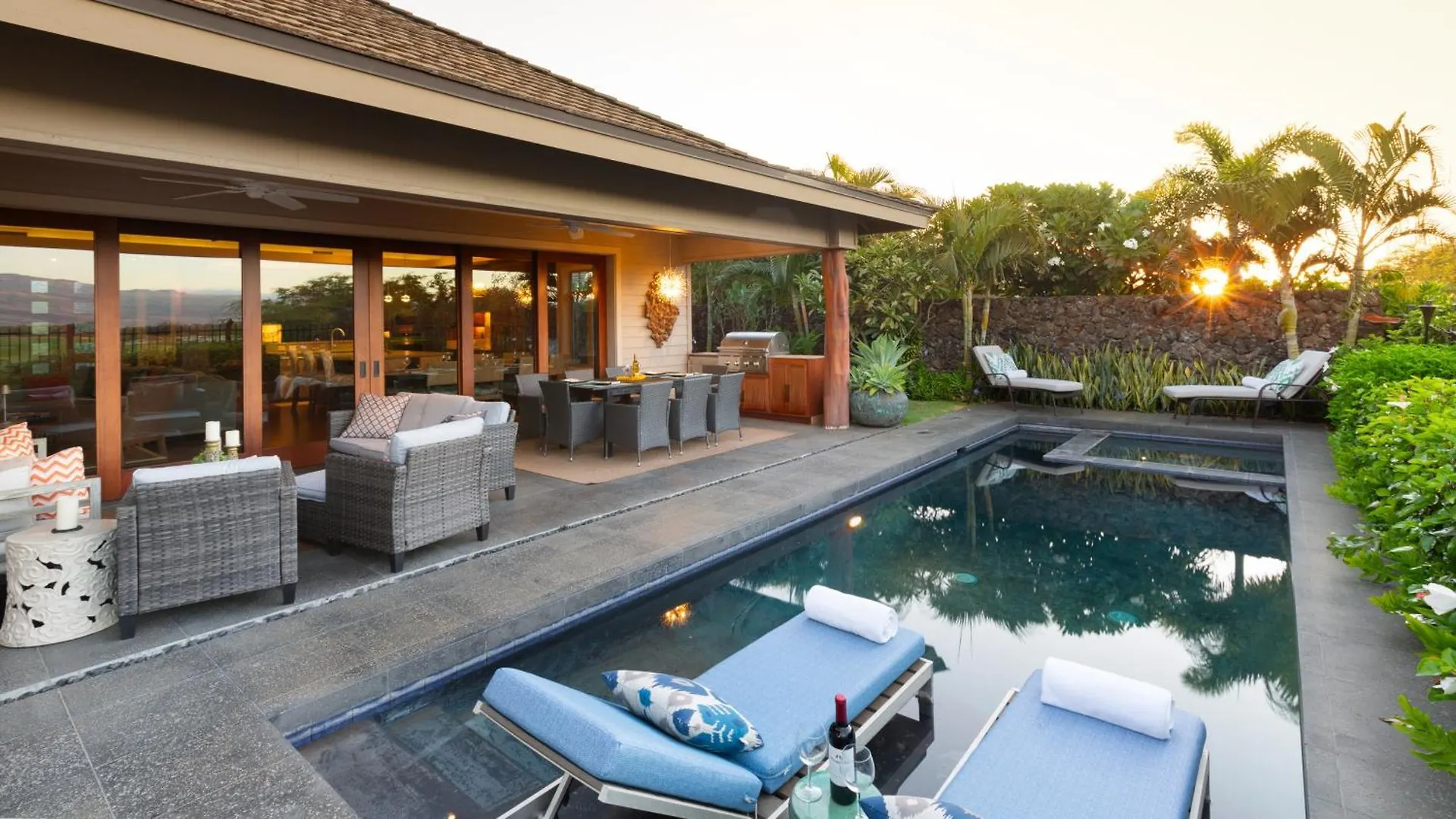 Hébergement de vacances Pualani Villa Single Level 4Br Kamilo Home With Pool And Cottage Waikoloa